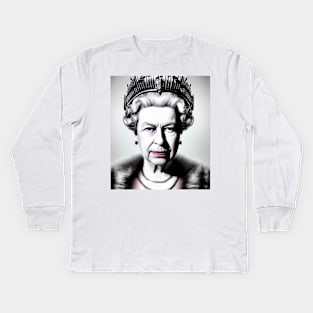 Queen Elizabeth II Kids Long Sleeve T-Shirt